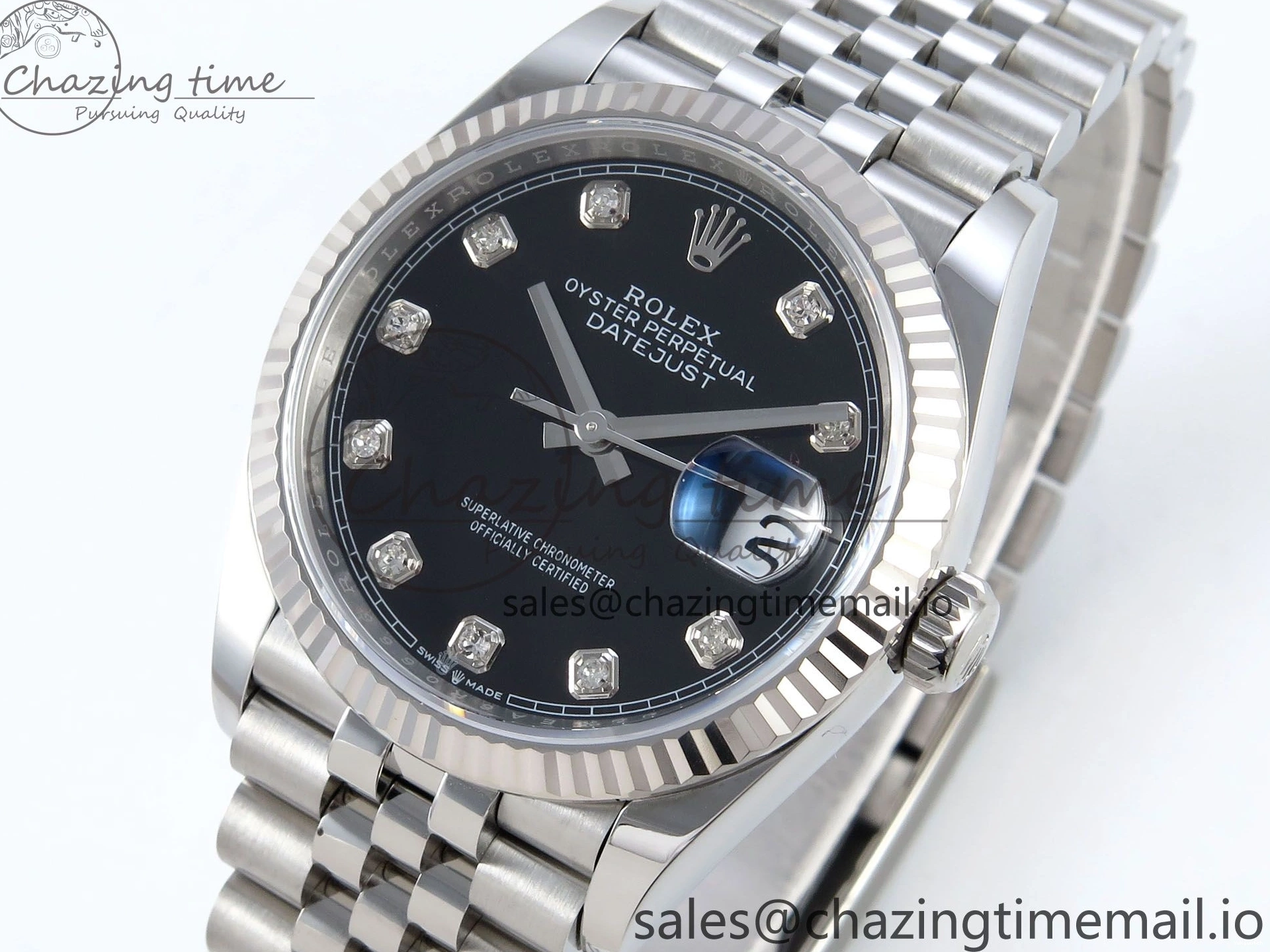 36 A3235 Jubilee 126234 EWEF Dial Best Black DateJust Diamonds Bracelet Edition on 0227